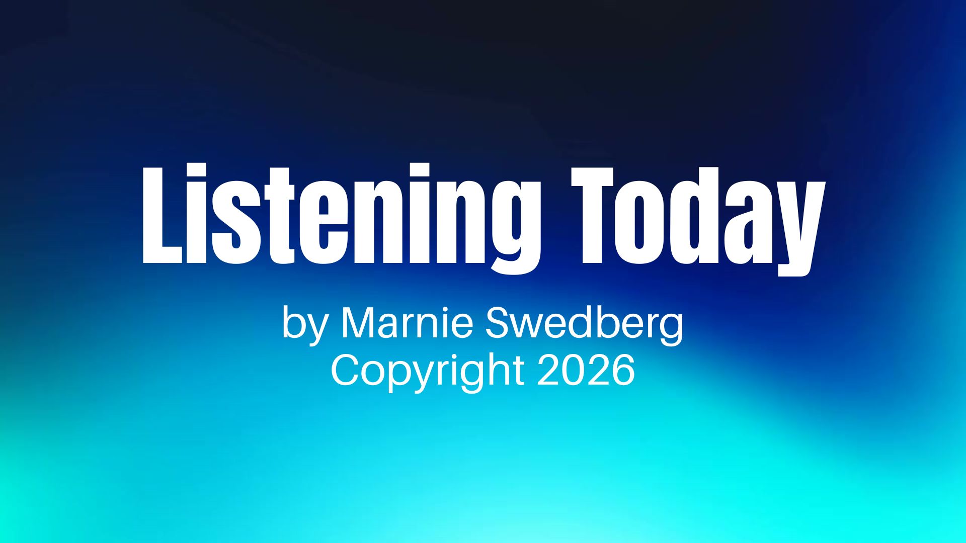 Listening Today Cover Image